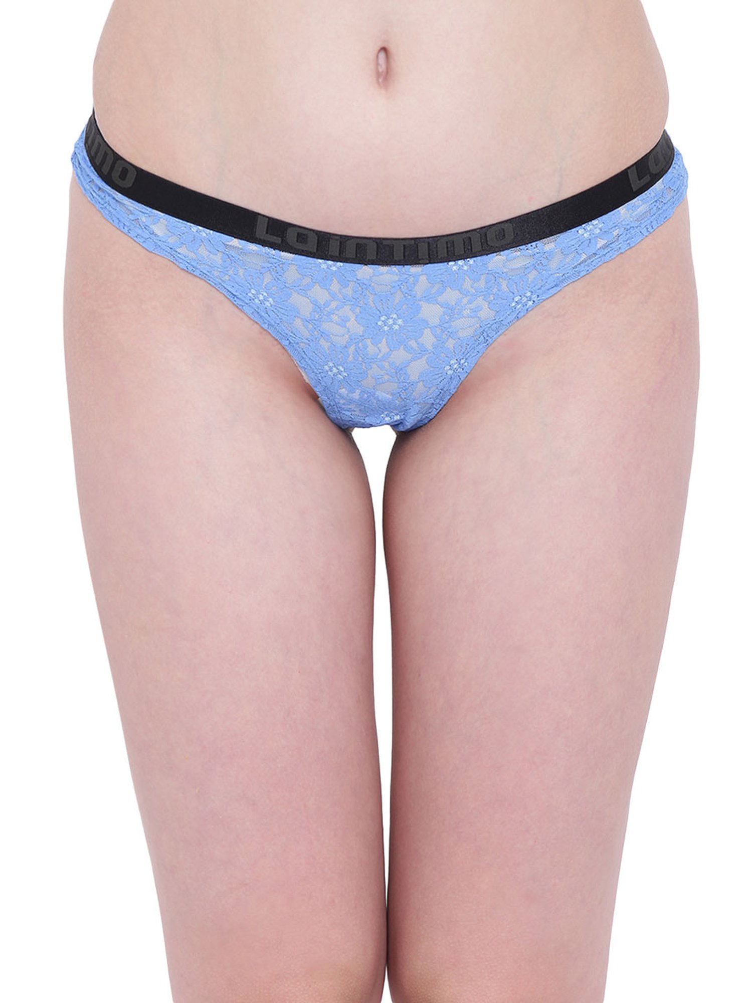 La Intimo Blue Lace Bikini Panty