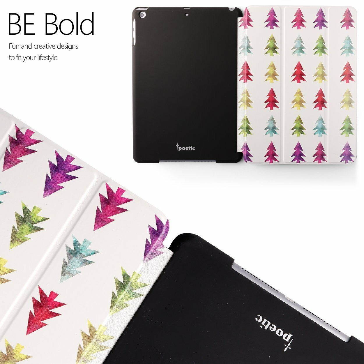 For Apple iPad 9.7 2017 Tablet Case Soft Leather Smart Cover Tree