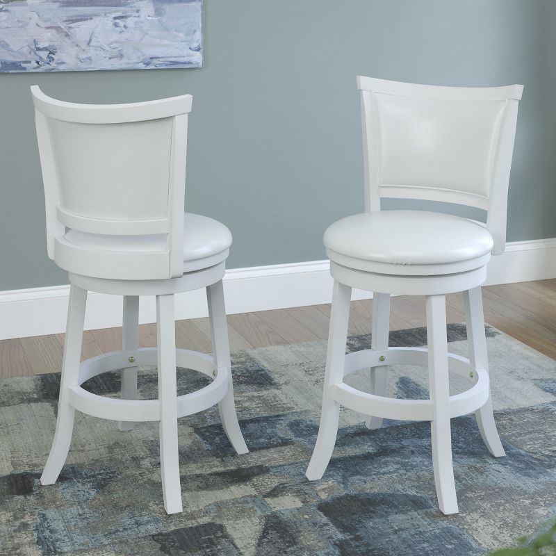 Set of 2 Counter Height Barstools White - CorLiving