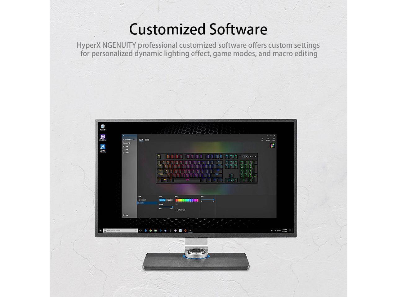 Kingston Mechanical Keyboard HyperX Alloy Origins RGB Gaming Keyboard 104 Keys Mechanical Keyboard HyperX Aqua Switch