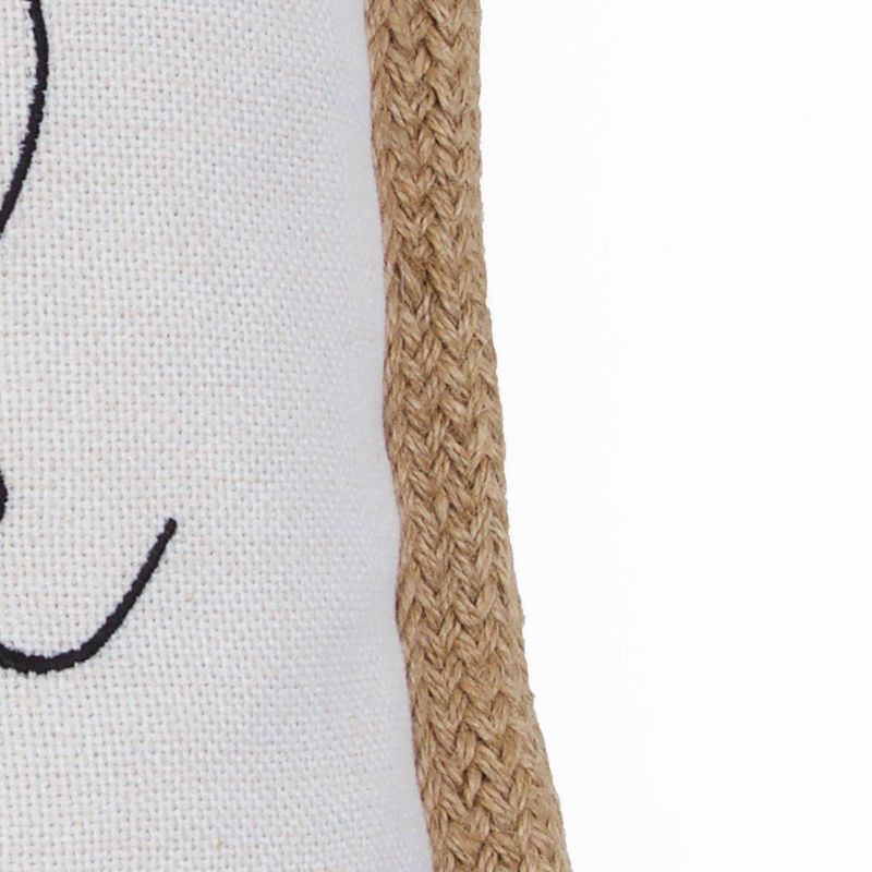 20"x20" Harika "No Place Like Home" Braided Jute Pillow - Décor Therapy