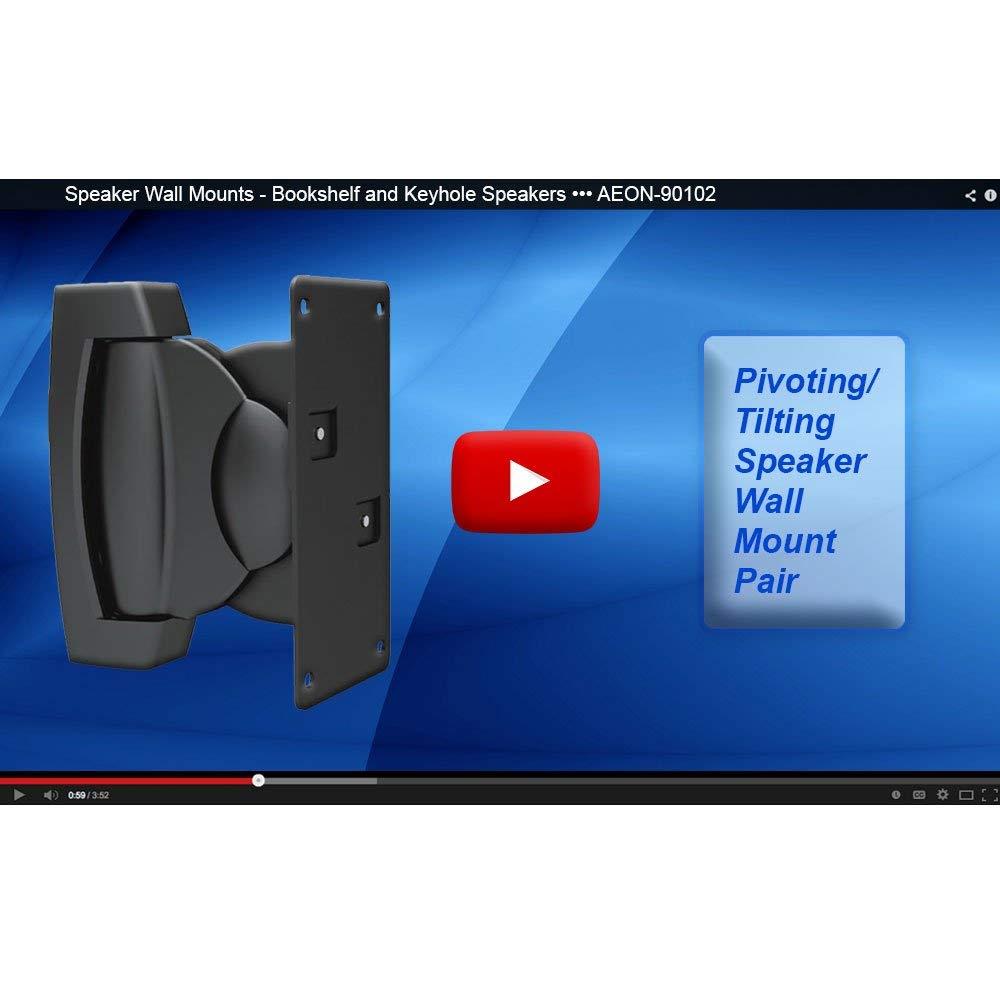 Heavy Duty Speaker Wall Mount - For Bookshelf, Large or Small Speakers