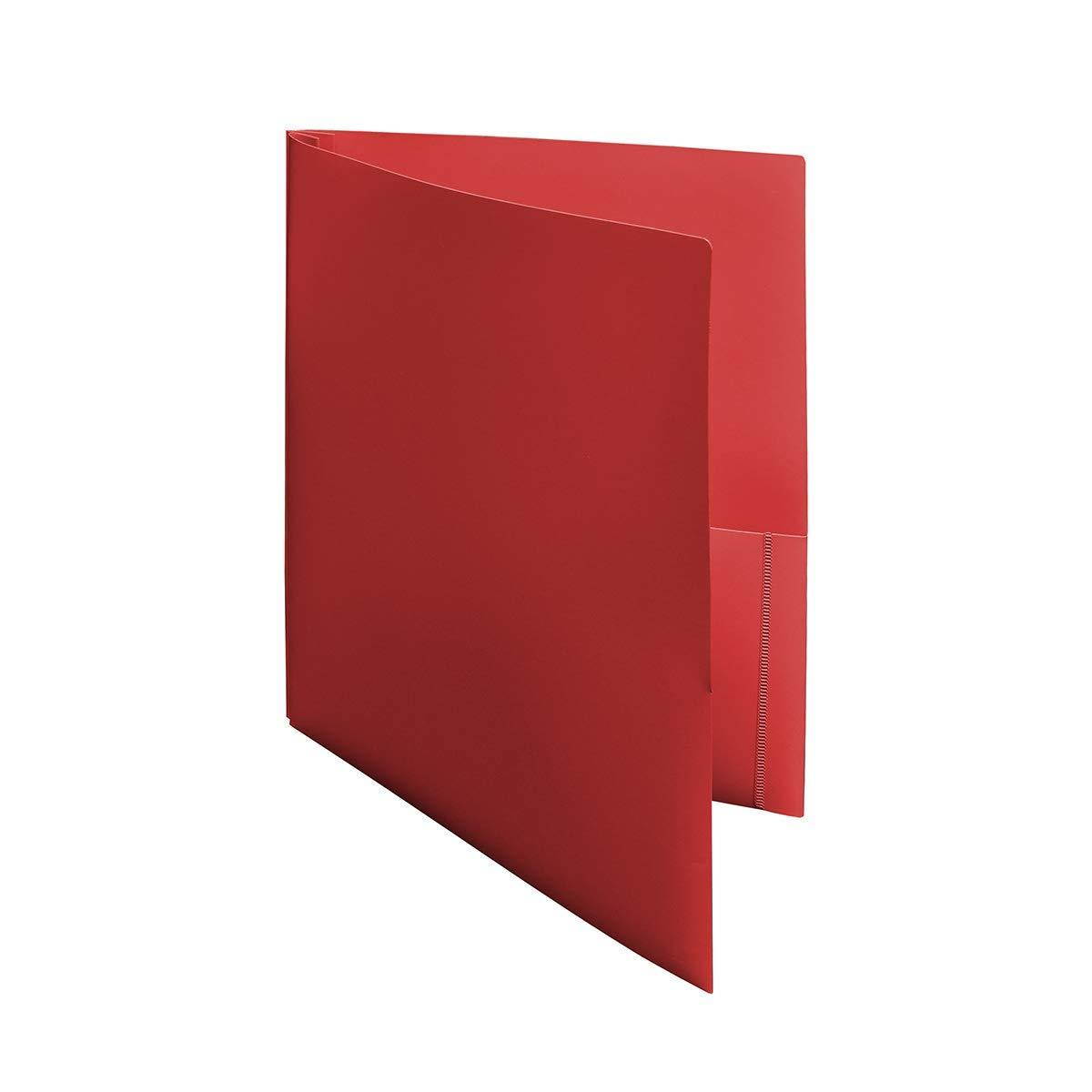 Ultra Pro - 10 Pack, RED 2-Pocket Folders with 3-Prong Fastener
