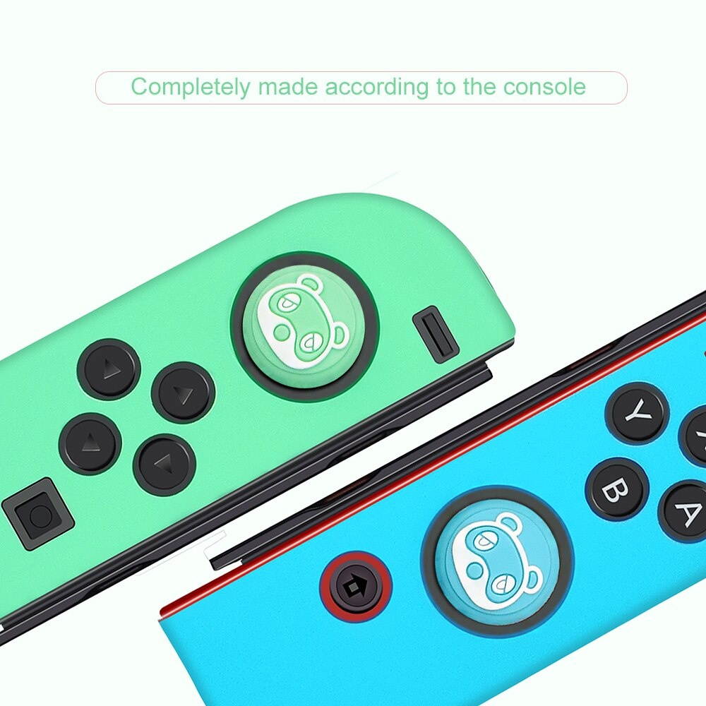 7 In 1 AnimalCrossing  Soft Silicone Protective Skin Cover for Nintend Switch NS Joy-Con Case Thumb stick Grips Joystick Caps