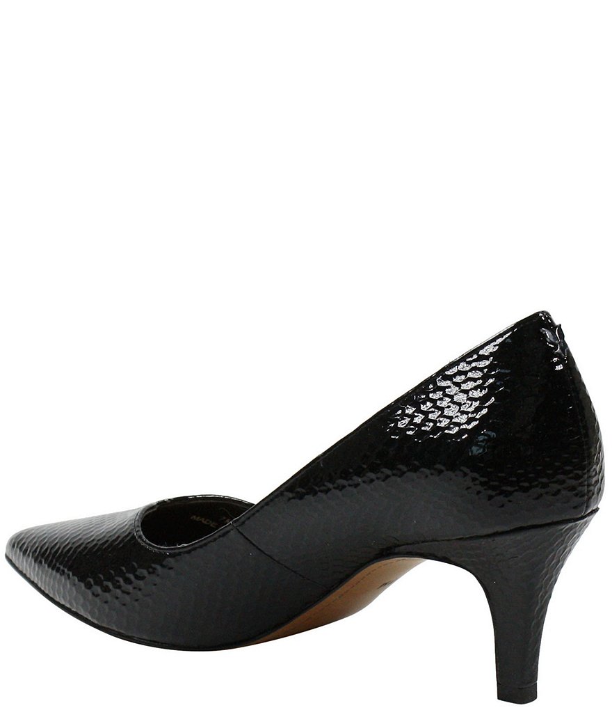 J. Renee Abigaile Patent Embossed Snake Print Pumps
