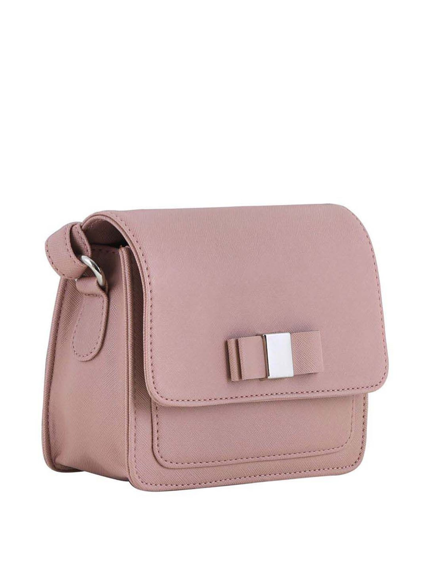 Toteteca Pink Solid Medium Sling Handbag