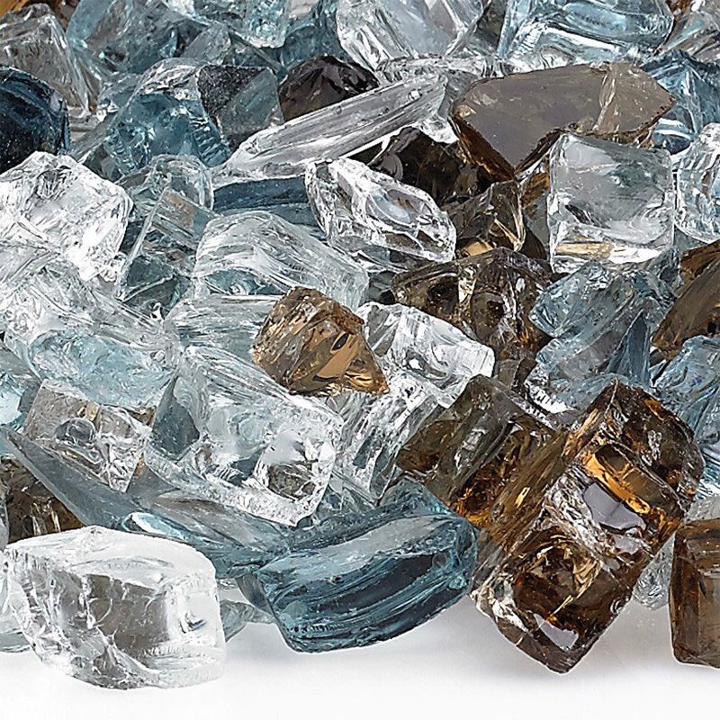 American Fireglass 10 LB Bag 1/2 Inch Reflective Fireplace & Pit Glass, Bali