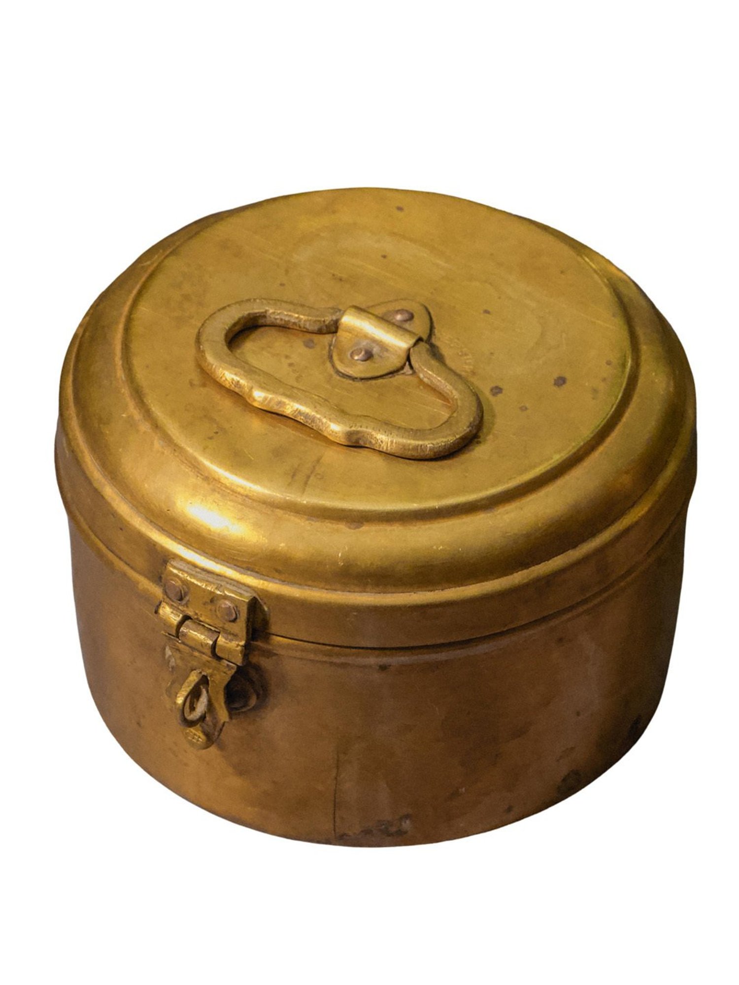 Ambi Handcrafted Vintage Brass Storage Box Large