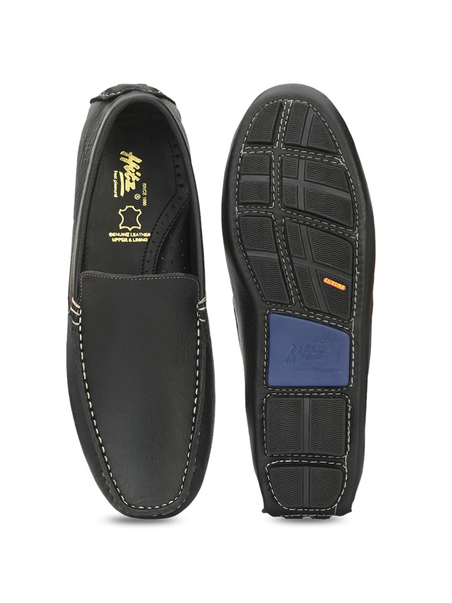 Hitz Men's Black Casual Loafers