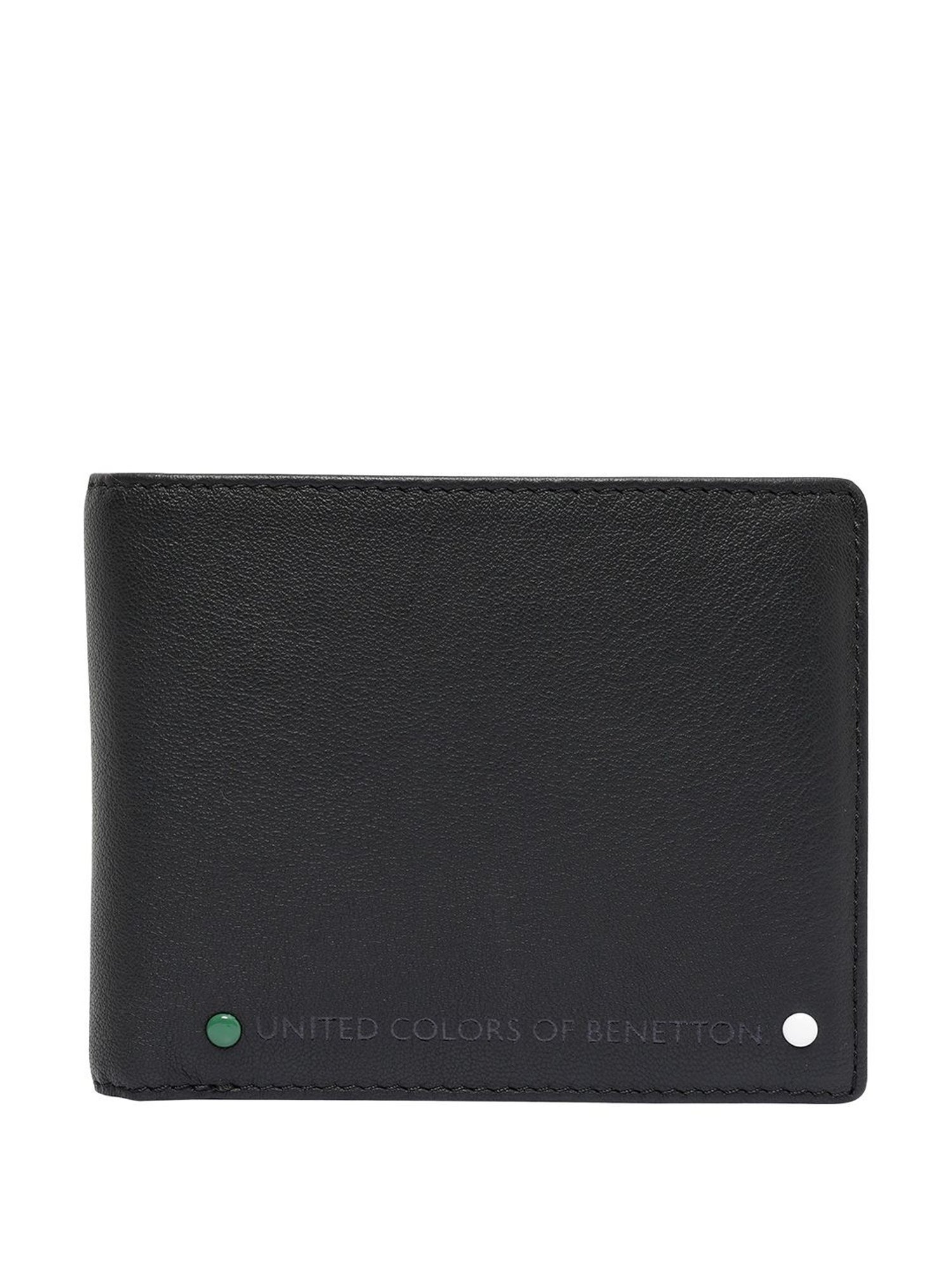 United Colors of Benetton Tereza Black Casual Leather Bi-Fold Wallet for men