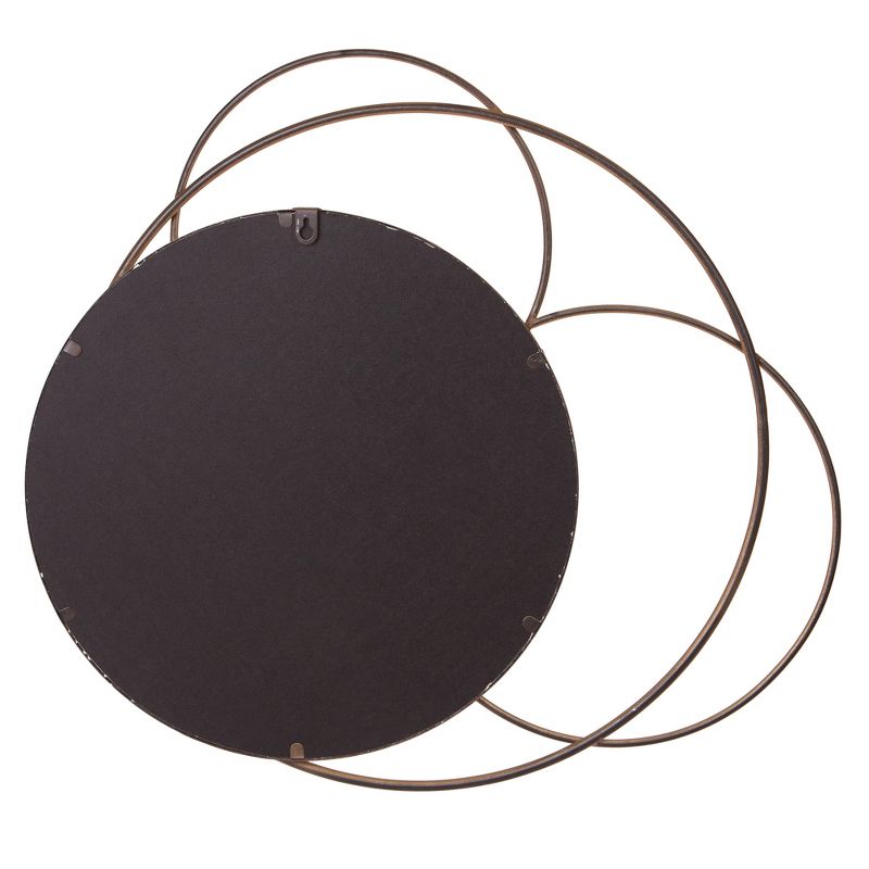 21"x23" Metal Layered Circle wall accent Mirror Gold - Patton Wall Decor