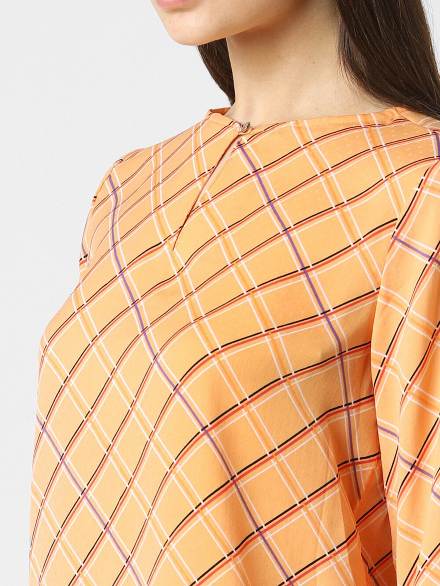 Van Heusen Orange Checks Top