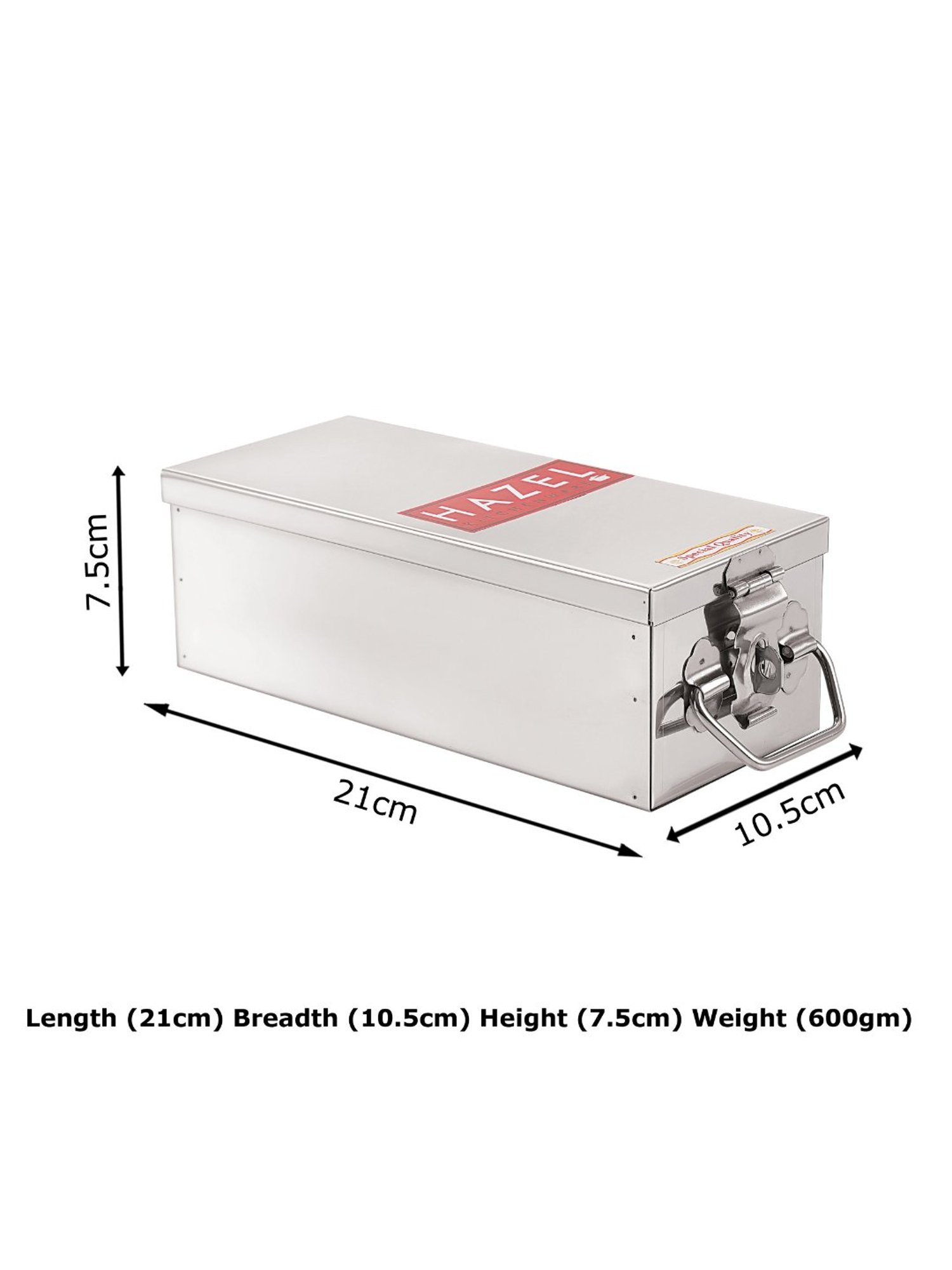 HAZEL Silver Stainless Steel Small Jewellery Box - Set of 1