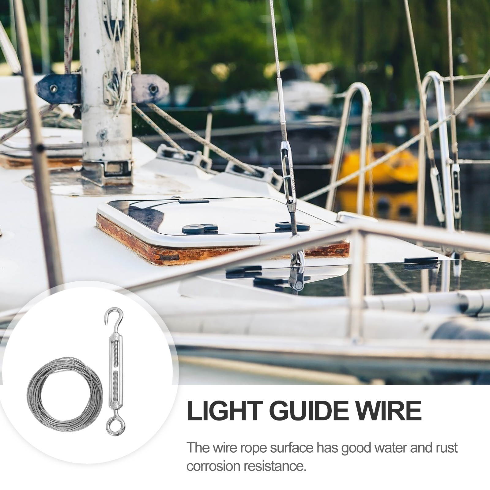 1 Set Stainless Steel Cable Rope Heavy Duty Wire Rope Hanging Wire Kit