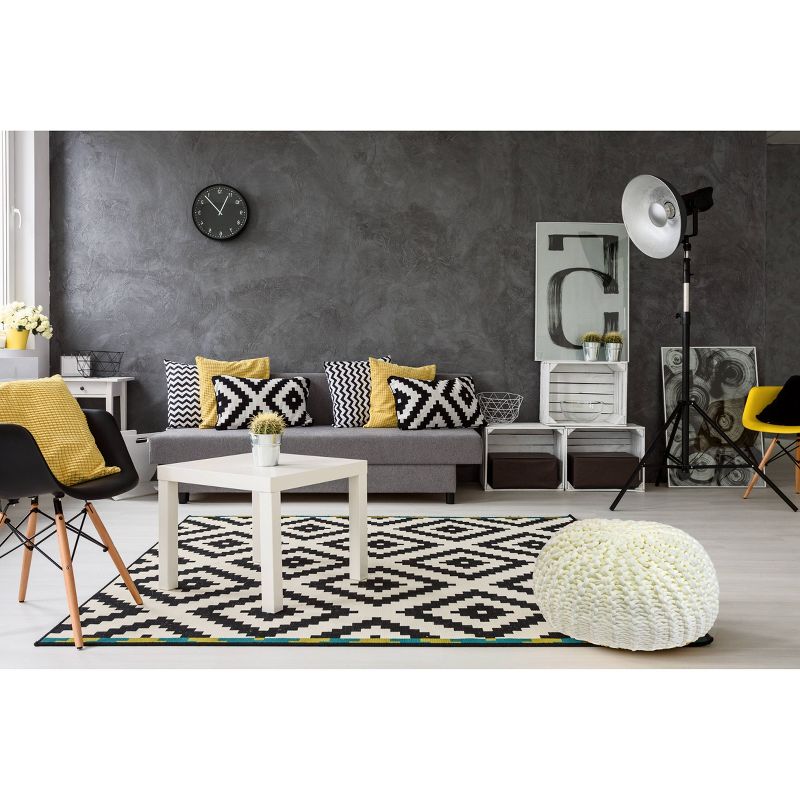 Hand Crochet Floor Pouf Cream - Gold Medal Bean Bags