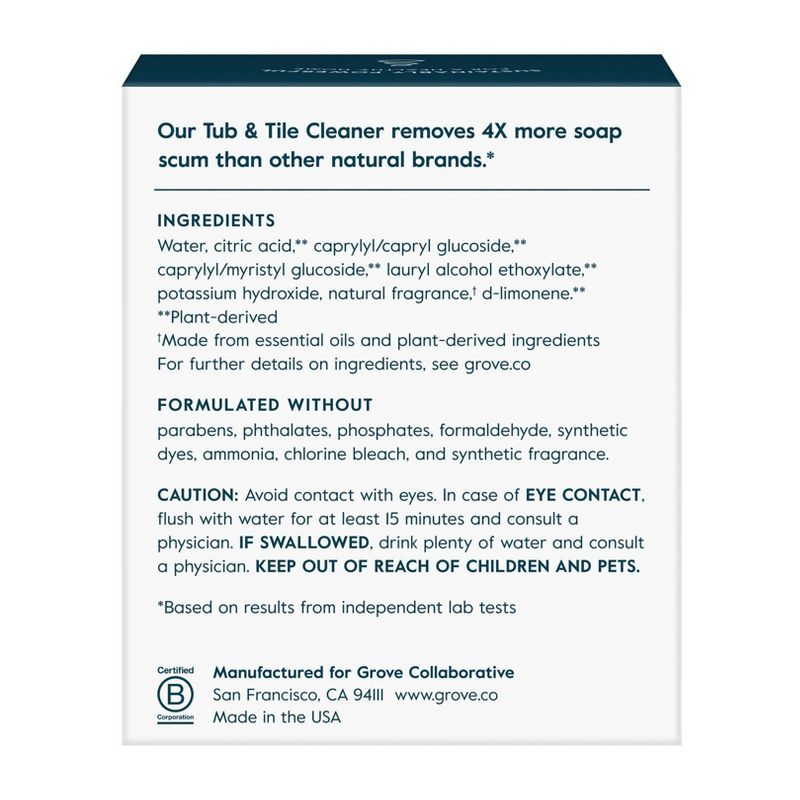 Grove Co. Tub & Tile Cleaner Concentrates - Citron & White Rose - 2pk