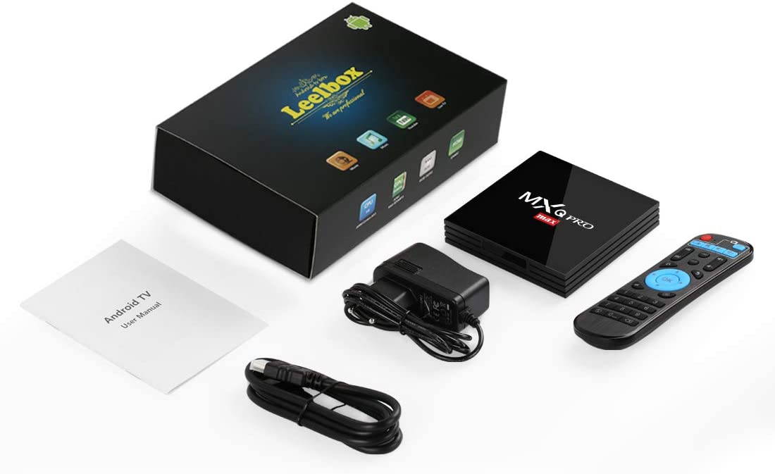 Android TV Box 9.0, Superpow MXQ PRO MAX S RK3328 Smart TV Box Quad Core, BT 4.1/4K UHD/3D/H.265/HDMI/USB 3.0/USB 2.0, Android Set-Top Box (4GB RAM+32GB ROM)