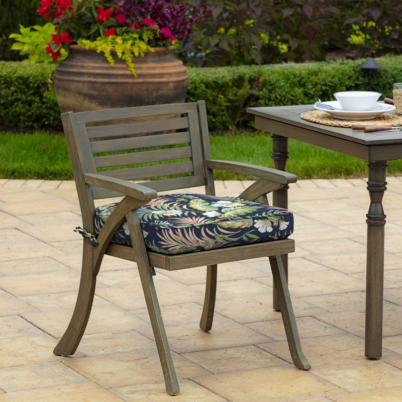 2pk Simone Tropical Outdoor Dining Seat Cushions Blue - Arden Selections
