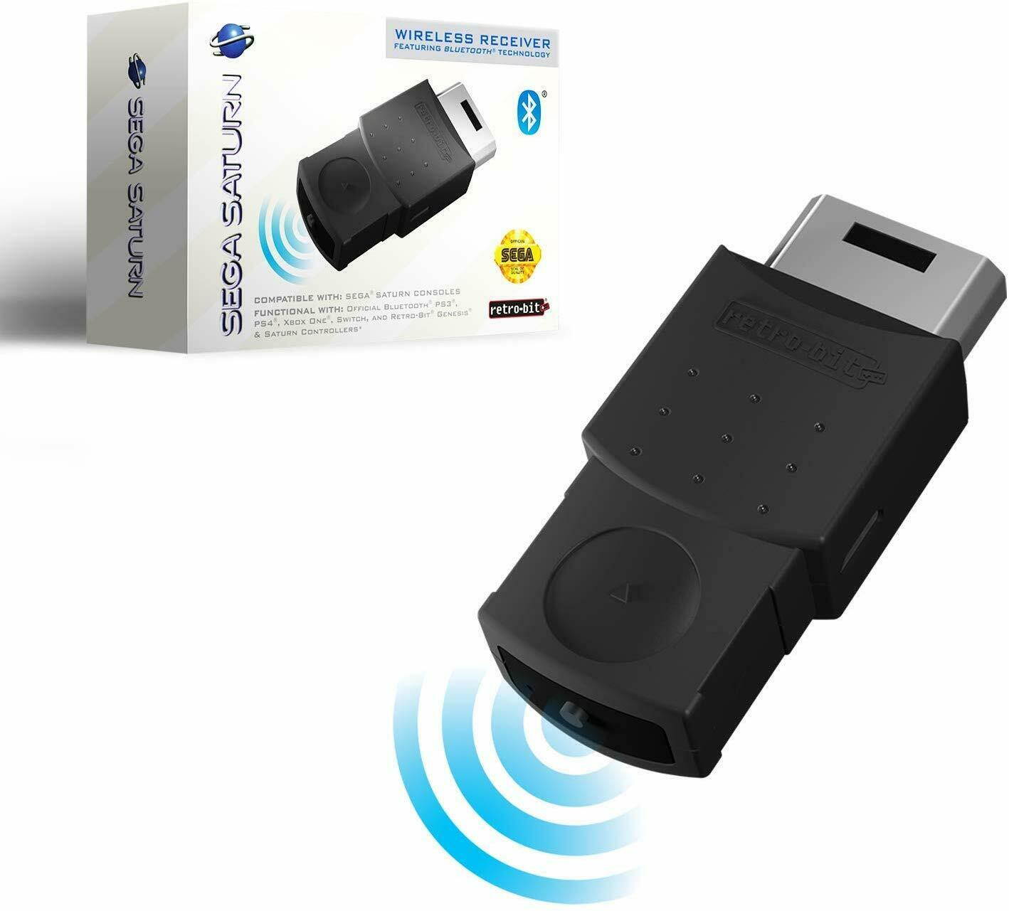 Retro-Bit Official Sega Saturn Bluetooth Controller Receiver for Sega Saturn Console