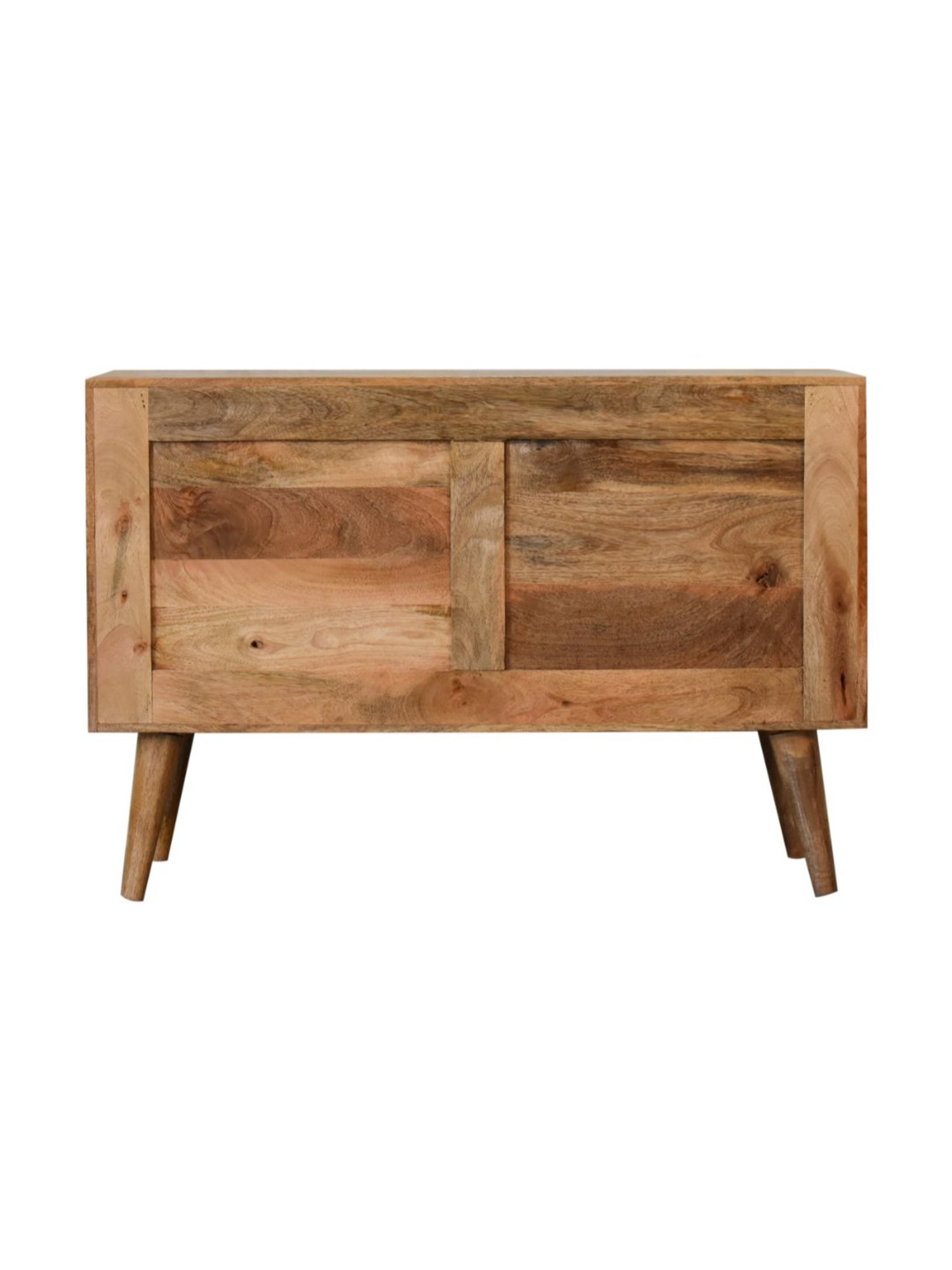 Fabindia Brown Sheesham Wood Textured Cabinet