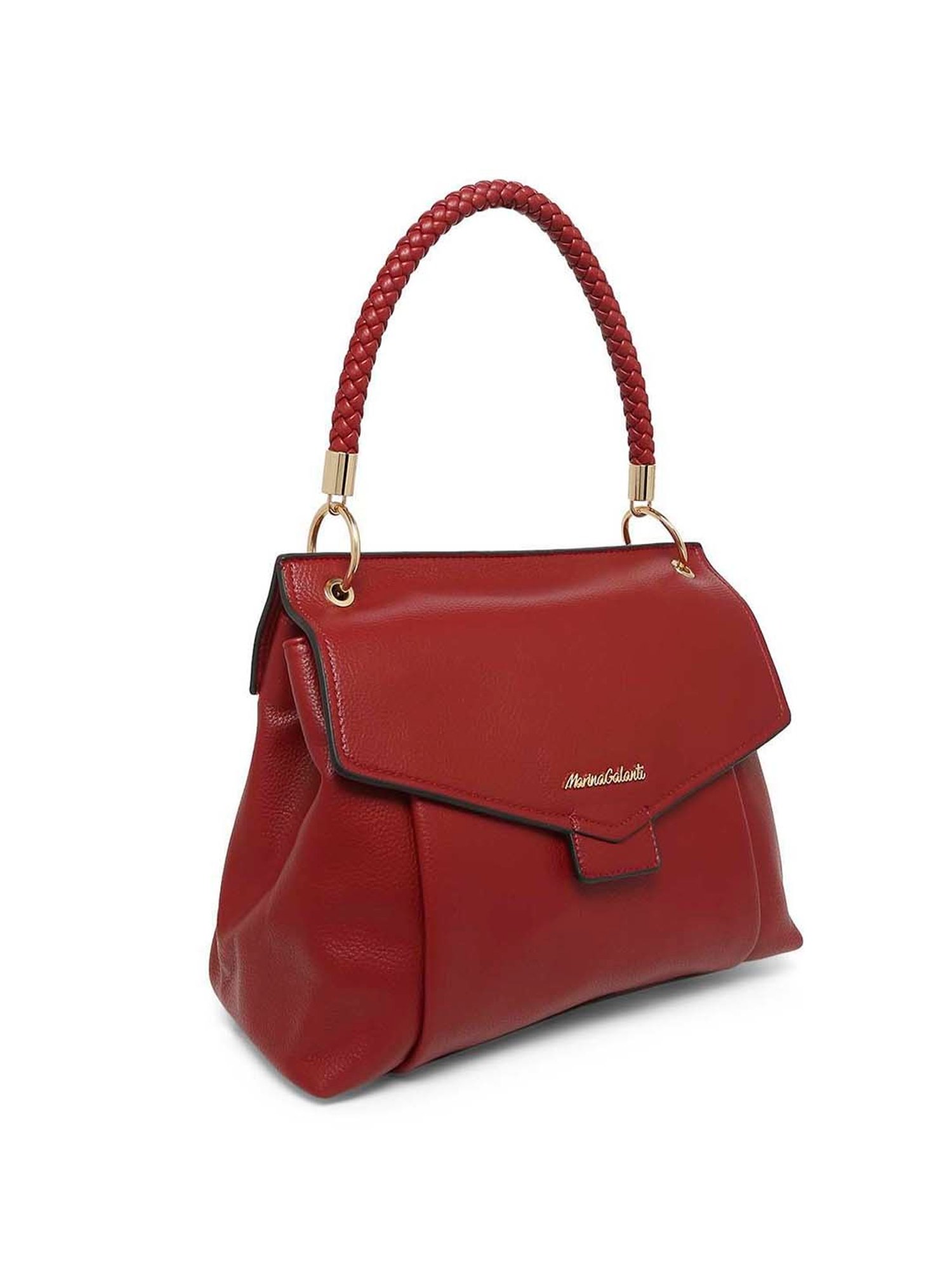 Marina Galanti Red Solid Medium Satchel Handbag