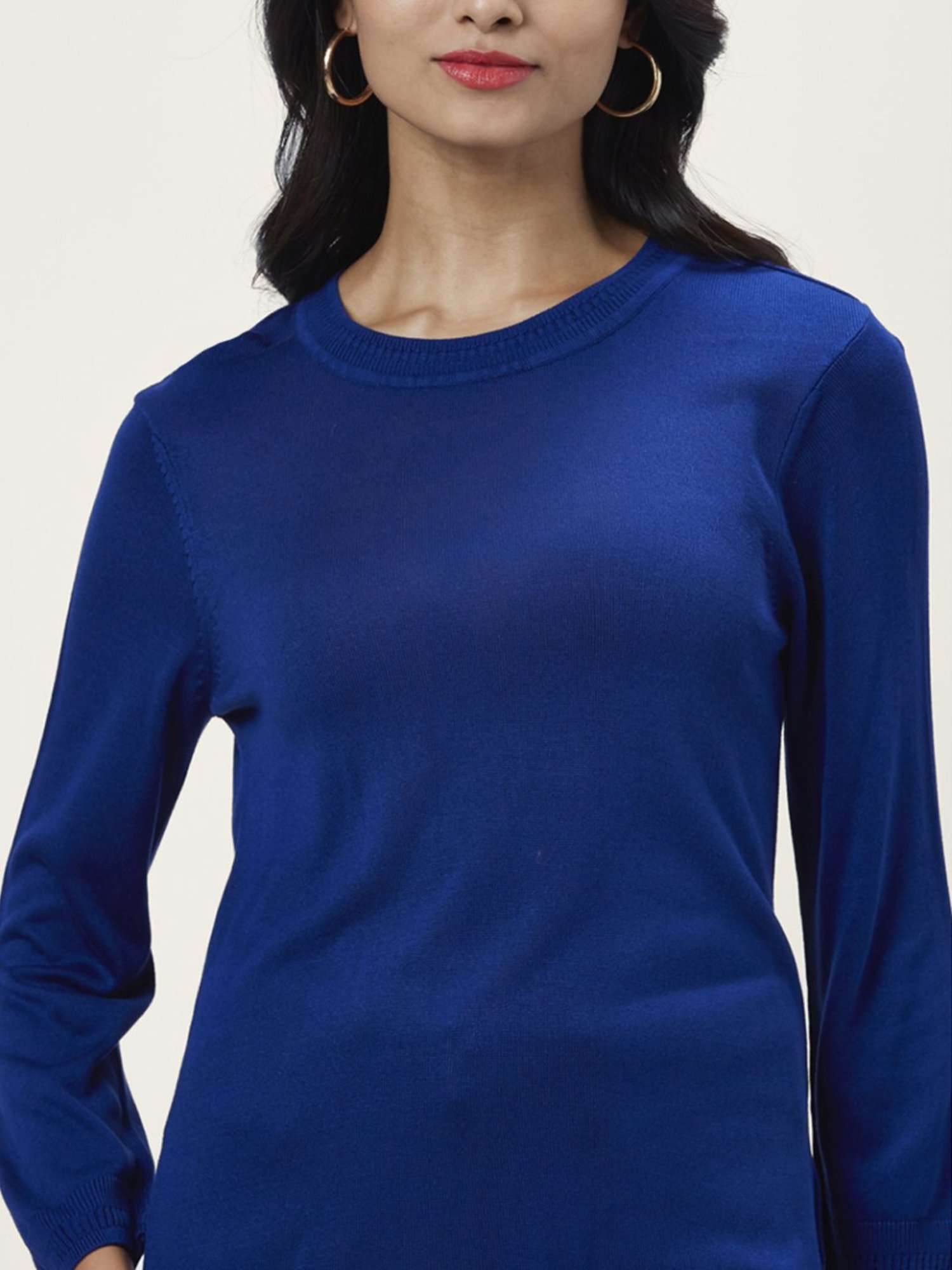 Honey by Pantaloons Blue Regular Fit Sweater