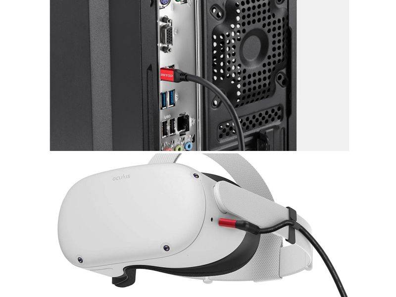 USB C to C Cable [10FT Long], RIITOP USB 3.1 C to C (Gen 2)Cable 90 Degree Angled with Emarker, 20V 5A 100W PD Charging,  10Gbps Data, 4K 60Hz Video for Oculus Quest 2 Link, USB-C Display/Camera