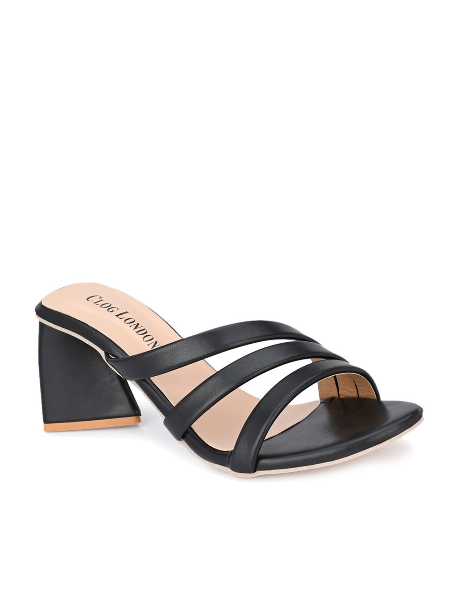 Clog London Women's Black Casual Sandals