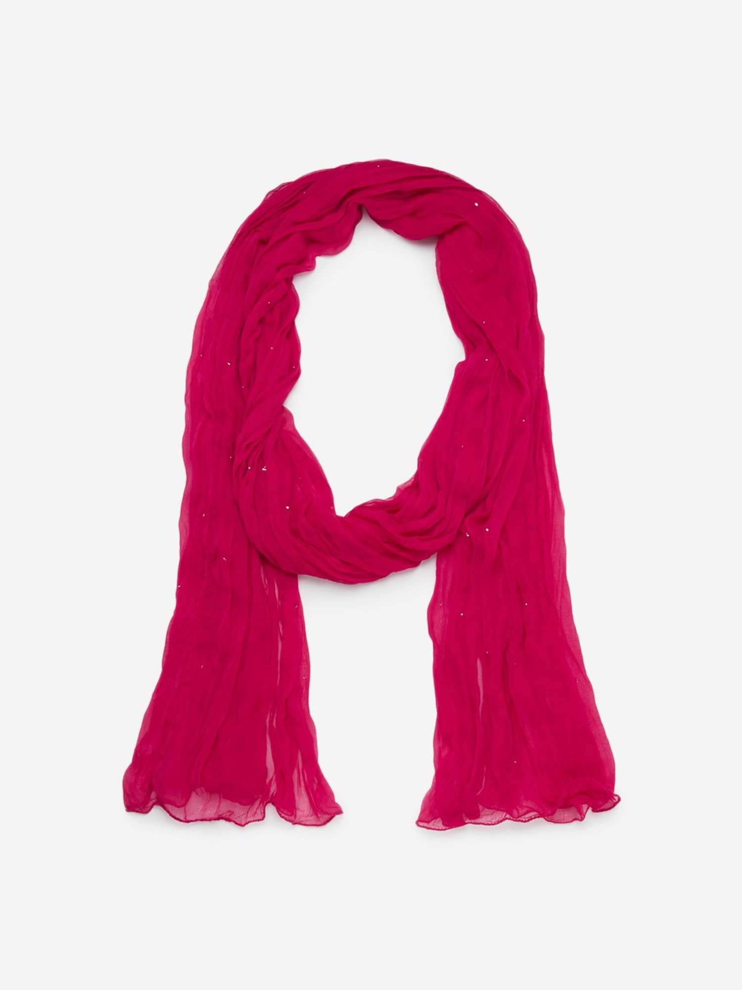 Utsa by Westside Dark Pink Chiffon Badla Dupatta