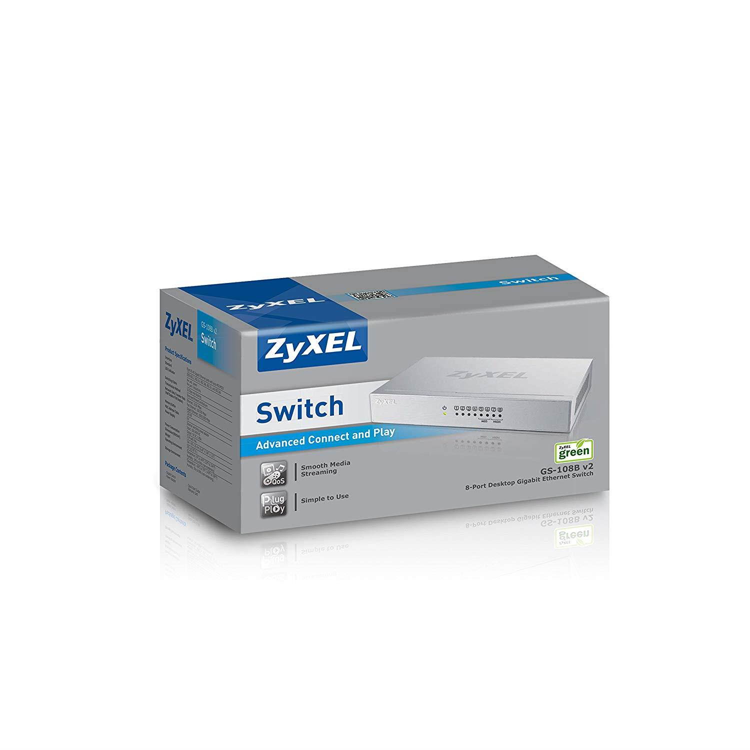 ZyXEL GS108B v2 8-Port Desktop Gigabit Ethernet Switch