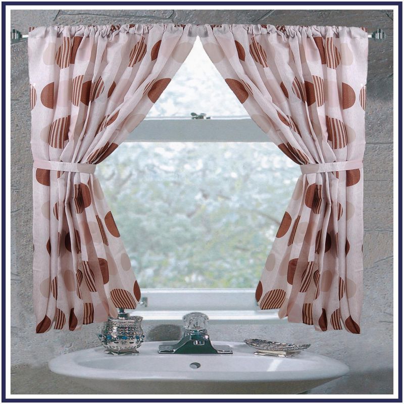Carnation Home Fashions "Park Avenue" Fabric Window Curtain - 34 x 54, Brown