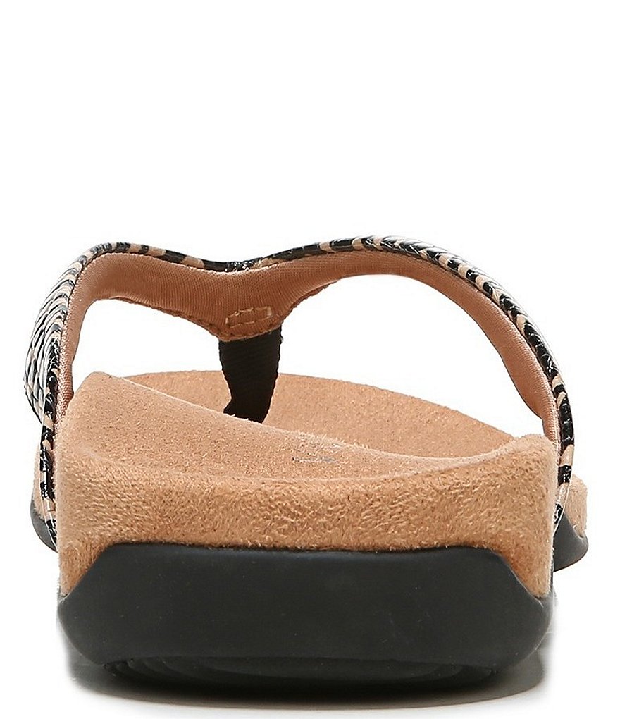 Vionic Dillon Spots Print Leather Flip Flops