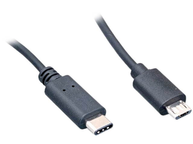 Nippon Labs 3 ft. USB 2.0 Type C Male to Micro B Male Cable, 480M, 3A , Black Color, 30C-10UC-2CM1-1
