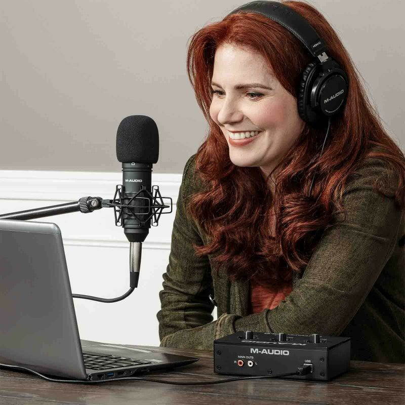 M-Audio M-TRACK SOLO 2-Ch USB Audio Recording Interface w Preamp & Phantom Power