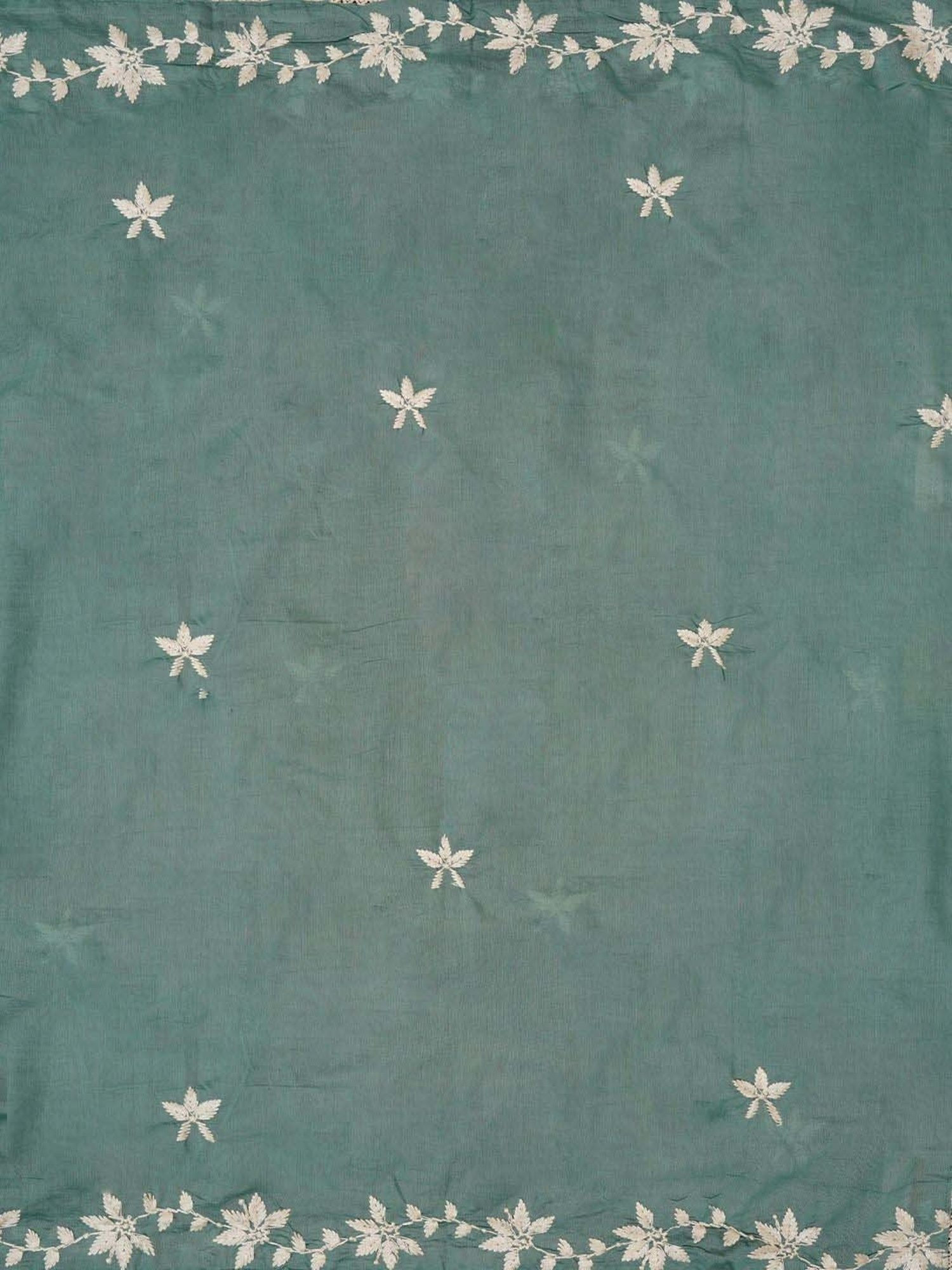 Jaipur Kurti Green Embroidered Unstitched Dress Material