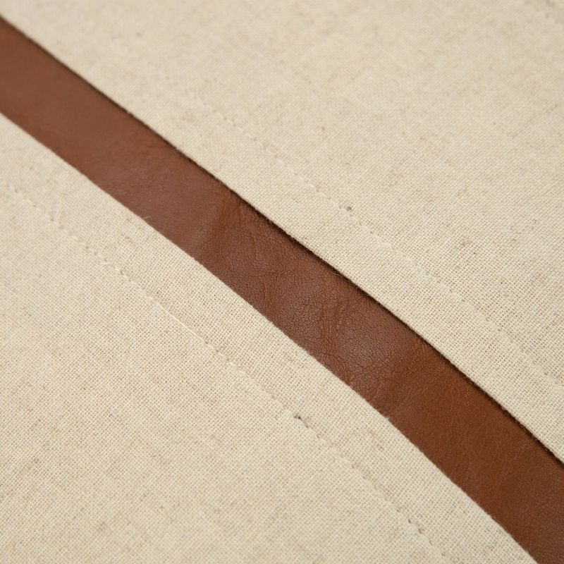 20"x20" Oversize Striped Polyester Filled Square Throw Pillow Cream - Donny Osmond Home