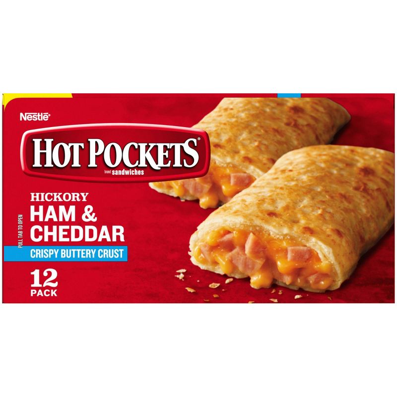 Hot Pockets Crispy Buttery Crust Frozen Hickory Ham & Cheddar Value Pack - 54oz/12ct