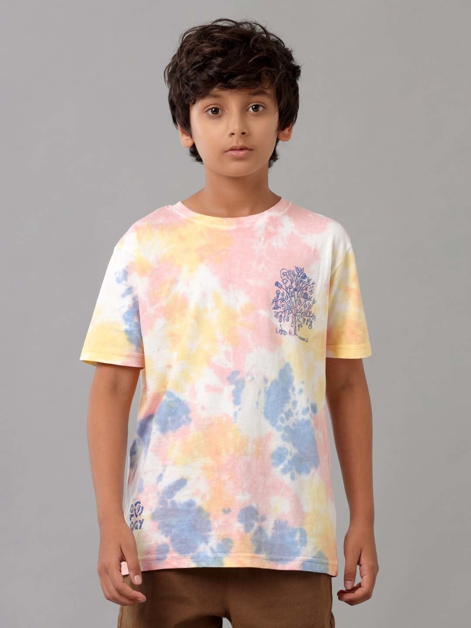 Under Fourteen Only Kids Multicolor Cotton Printed T-Shirt
