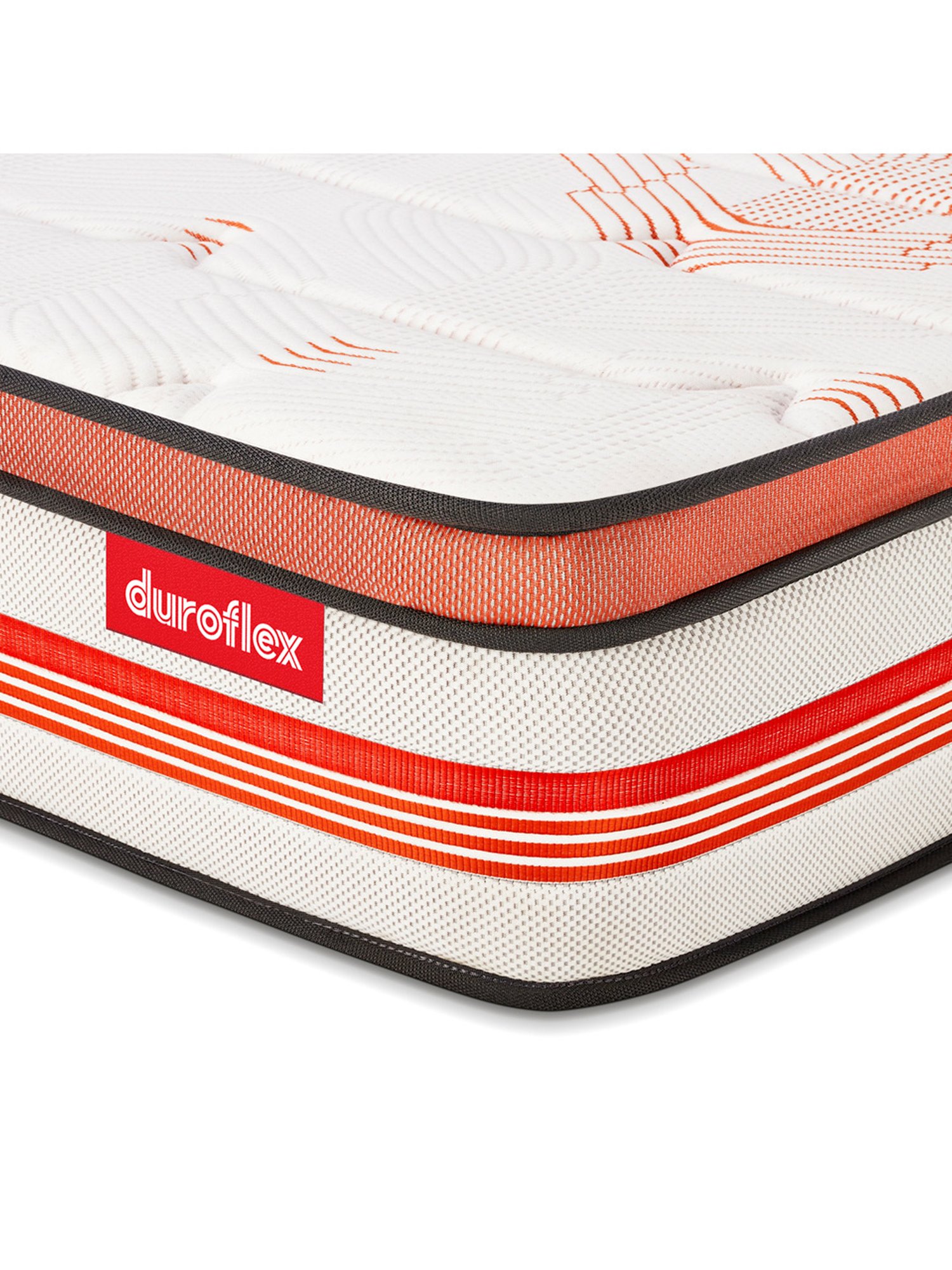 Duroflex Boltt Plus Cream Foam Bonnell Spring Euro Top Mattress - Double Size (72 in. L x 48 in. W)