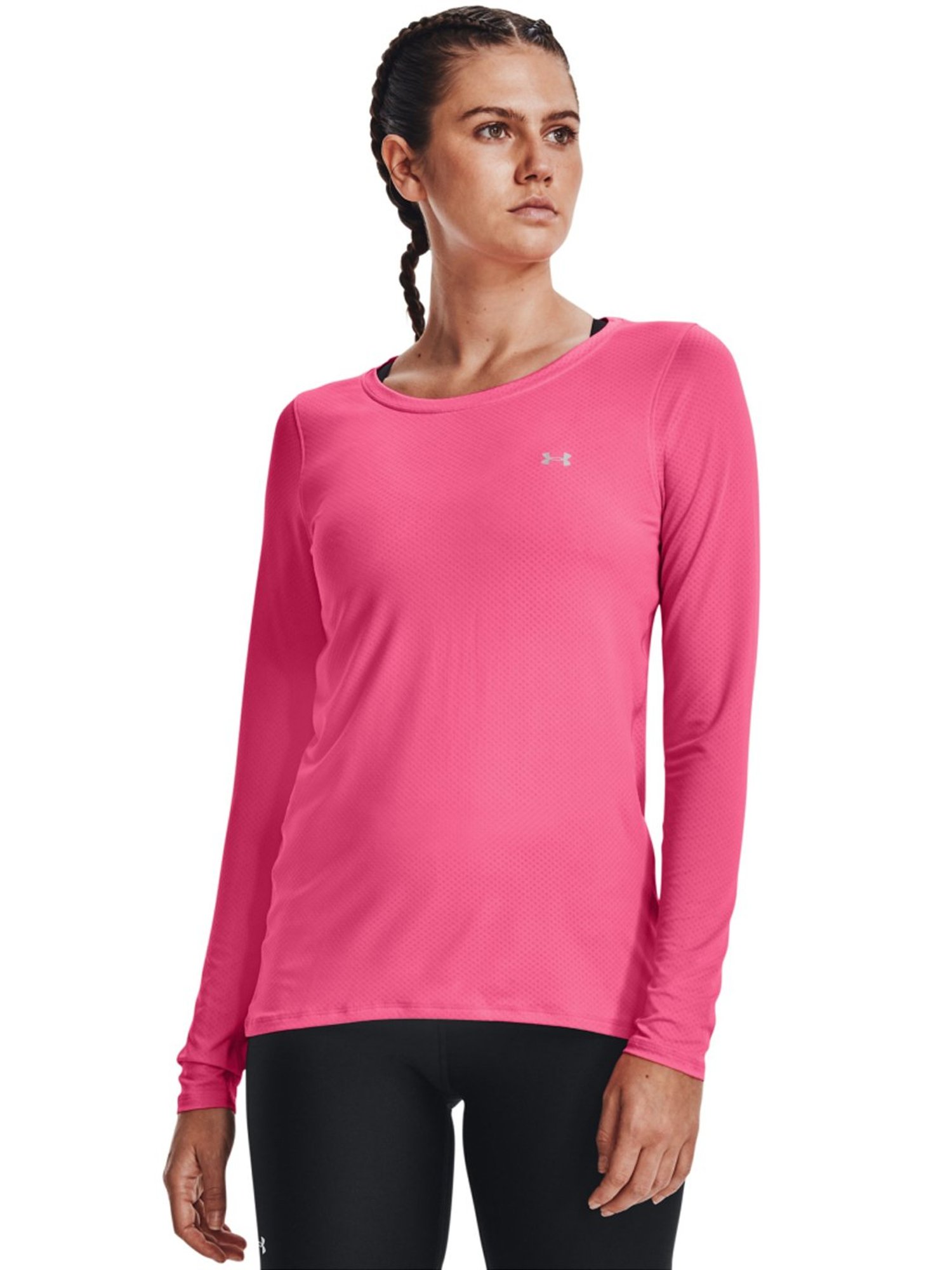 UNDER ARMOUR Pink Logo Print Sports T-Shirt