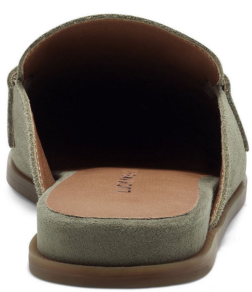 Lucky Brand Patsie Suede Penny Wedge Mules