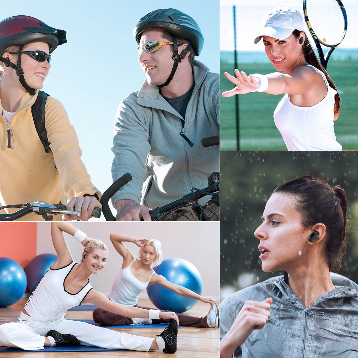 Arbily Wireless Bluetooth Earbuds, Bluetooth Earphones with Mic, Sport HD Stereo IPX6 Waterproof Air Bud Wireless Noise Canceling Workout Sports Earbuds