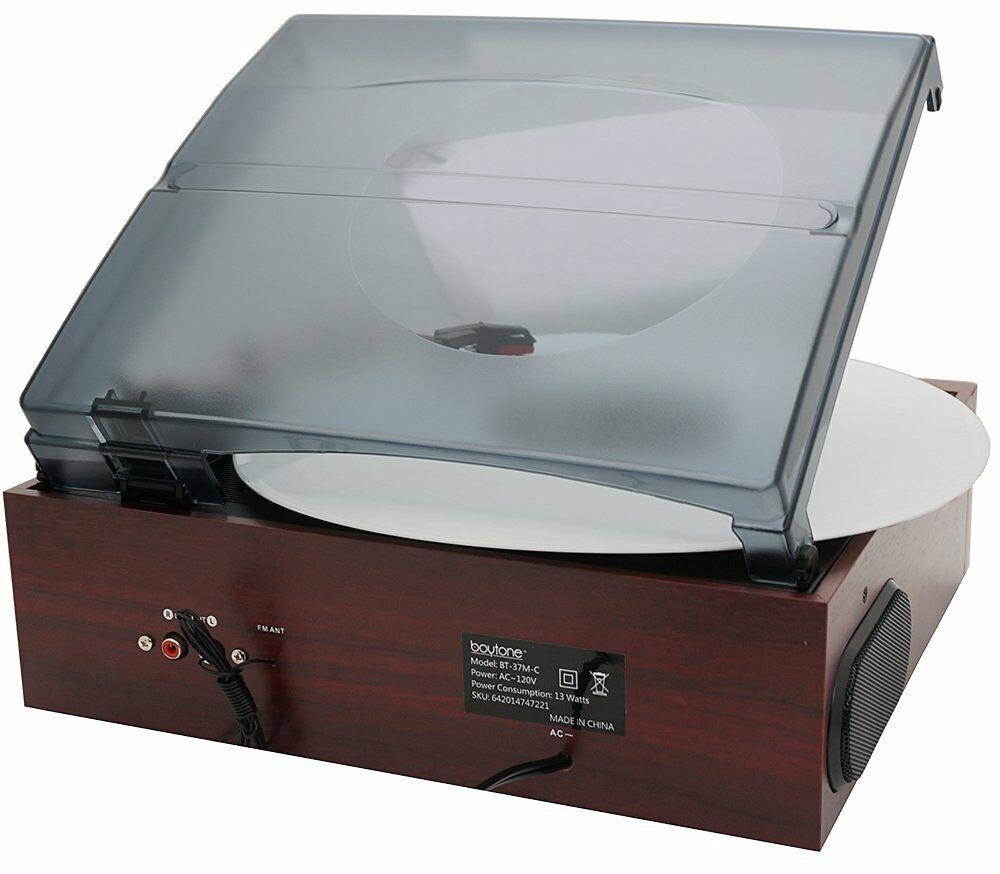 Boytone BT-37M-C Record Player Turntable USB Send Audio to Bluetooth Speaker New