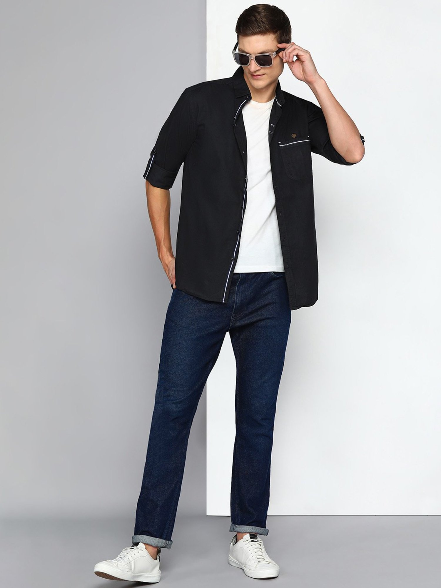 Kuons Avenue Black Slim Fit Shirt