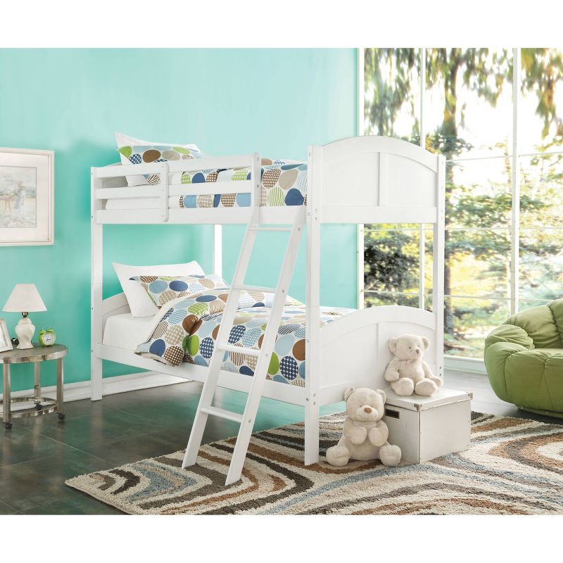 Twin over Twin Toshi Bunk Bed White - Acme Furniture