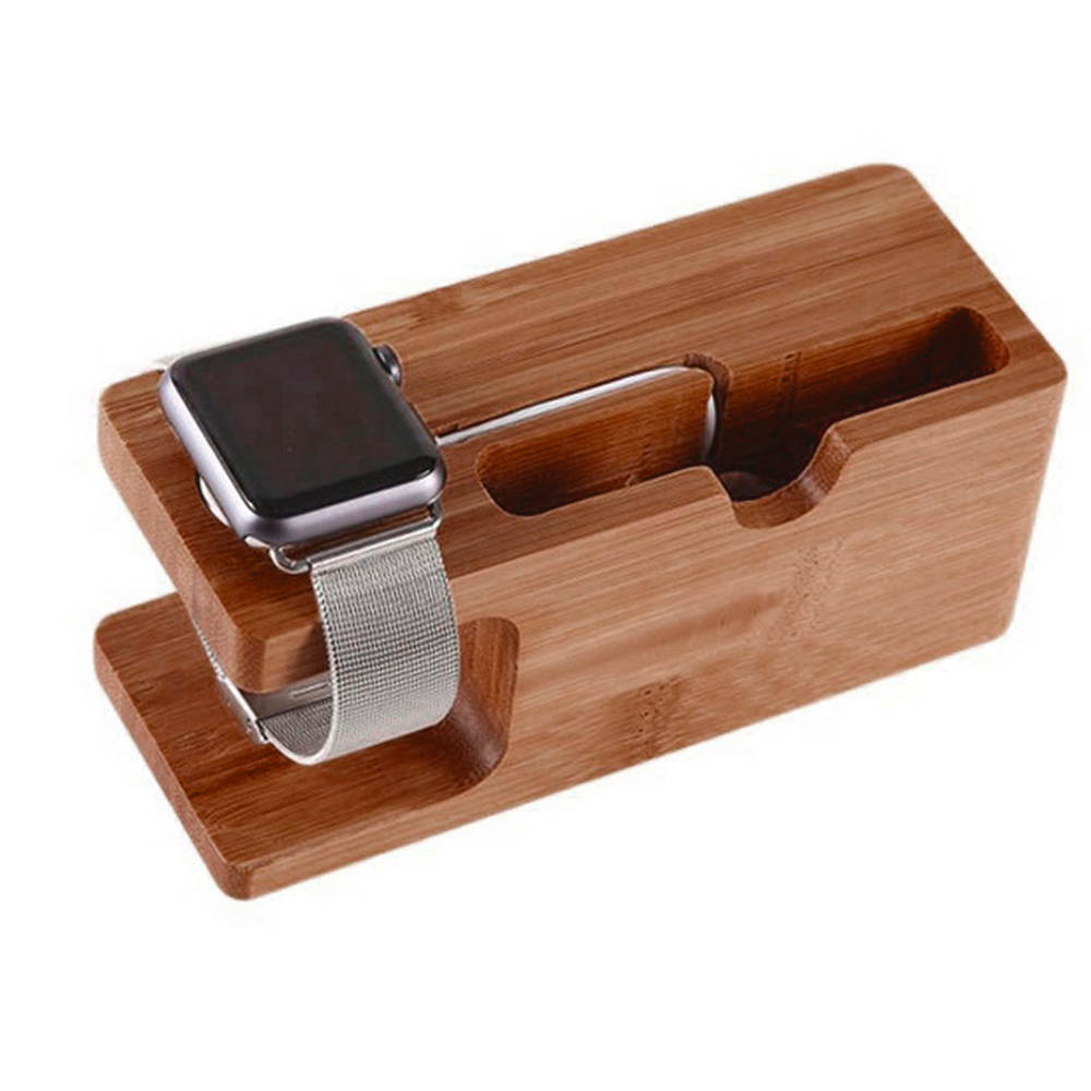 Apple Watch Stand,Mignova iWatch Bamboo Wood Charging Dock Cable Management Wood Charging Station Charger Stand Cradle Holder for Apple Watch 38mm 42mm & iPhone Xs Max XR X 8 7 6 Plus 5S 5c