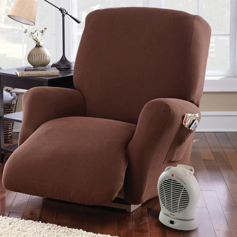 Oscillating Fan Heater with Thermostat White