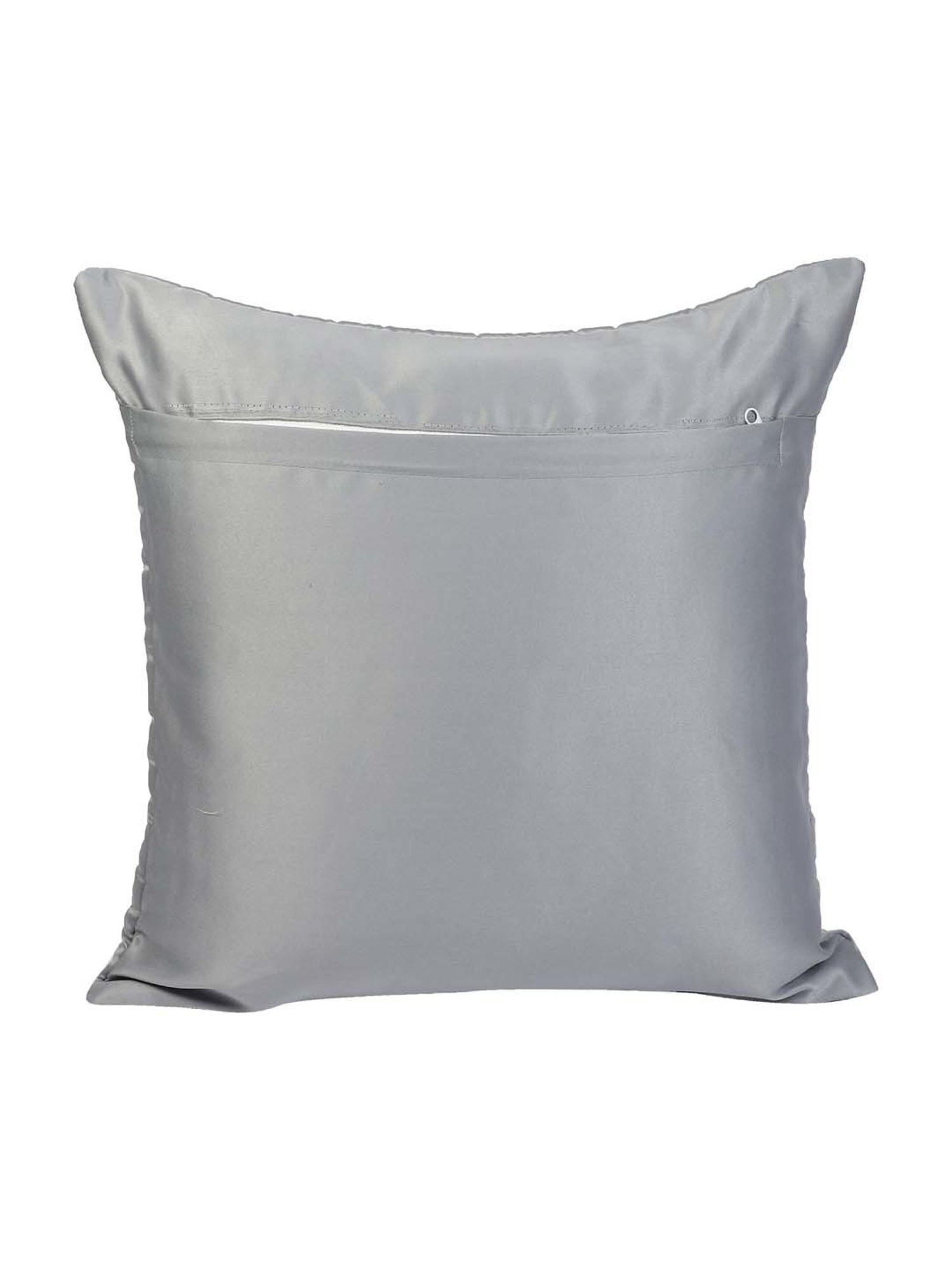 MFD HOME Furnishing Grey Satin Cushion Cover - Set of 5