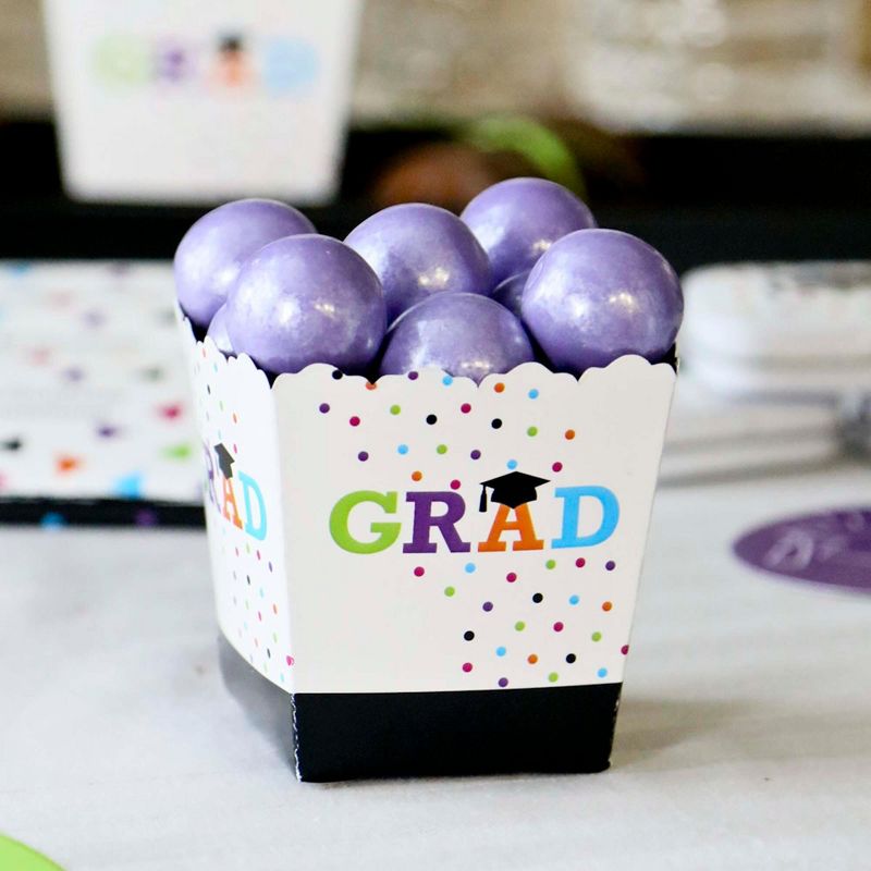 Big Dot of Happiness Hats Off Grad - Party Mini Favor Boxes - Graduation Party Treat Candy Boxes - Set of 12
