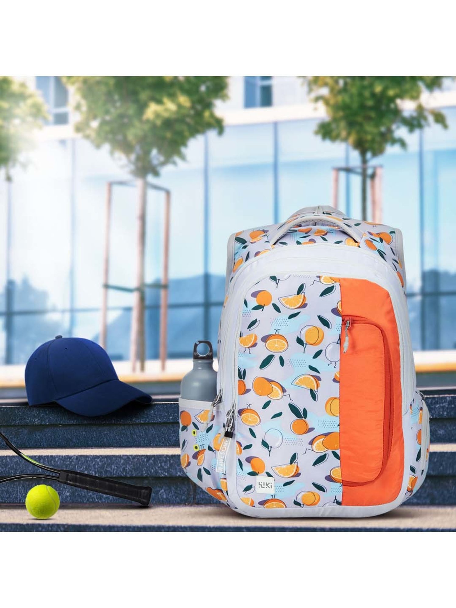 Wiki 30.5 Ltrs Grey Medium Backpack